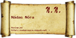 Nádas Nóra névjegykártya