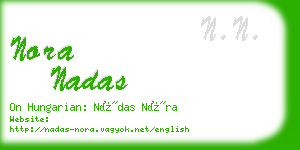 nora nadas business card